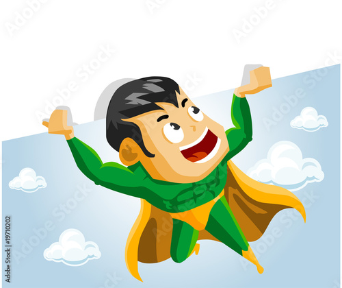 Super hero lifts Sign