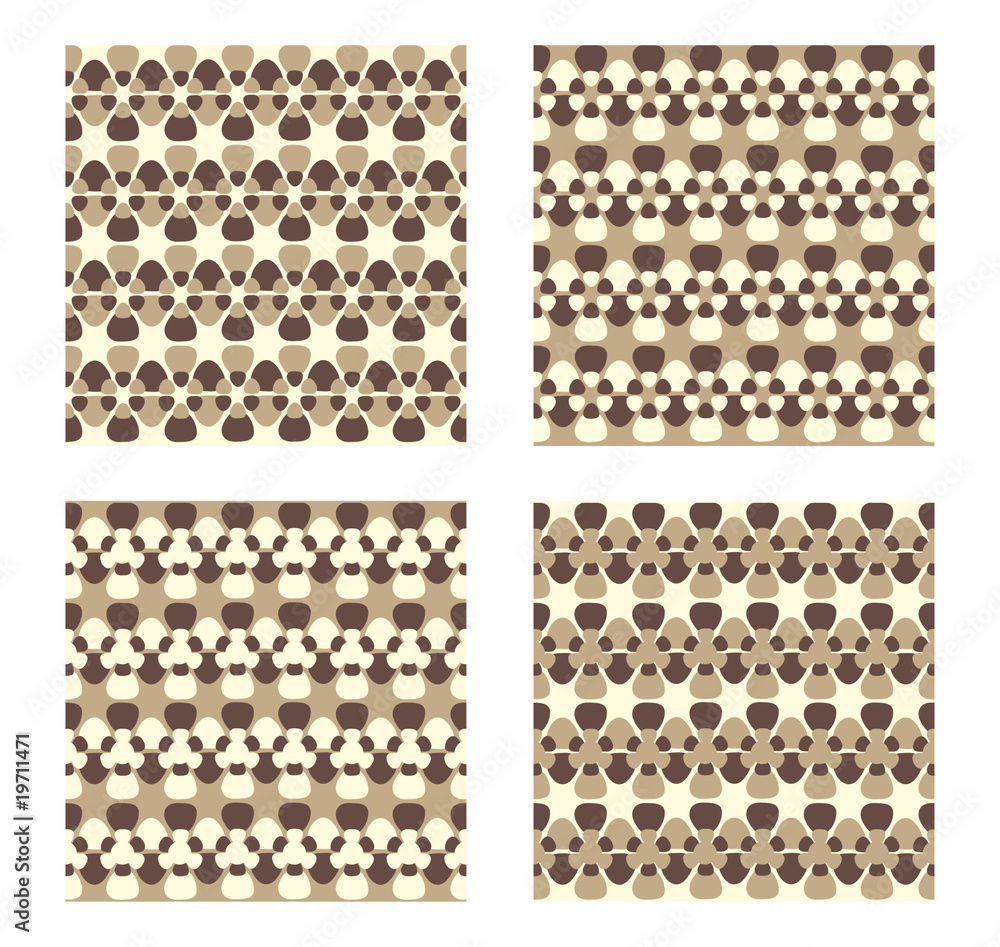 Four Vector Pattern Designs tiles seamlessly. Four Vector Pattern Designs tiles seamlessly.