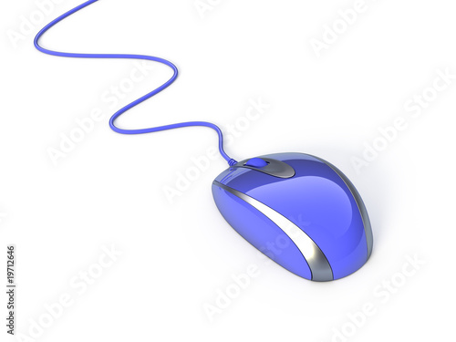 Computer mouse on white background - 3d render