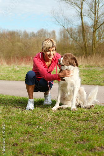 Girl with a dog