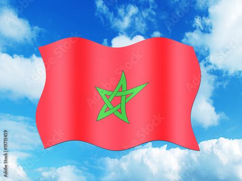 bandeira de marrocos photo
