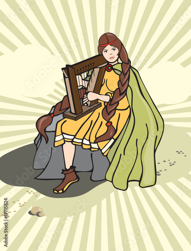 Girl harp