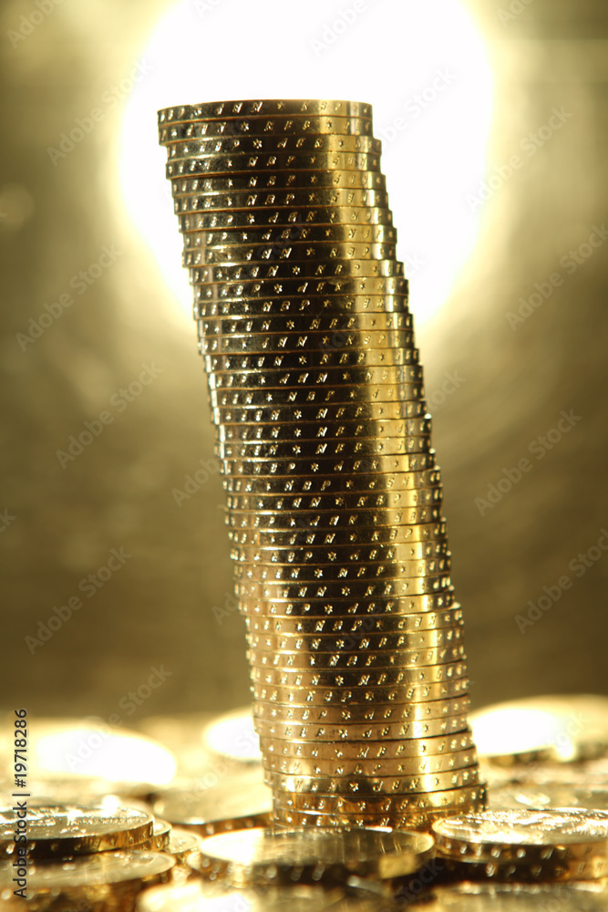 Gold numismatic coins from Poland.