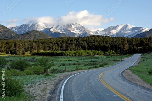 Road leading to mountains