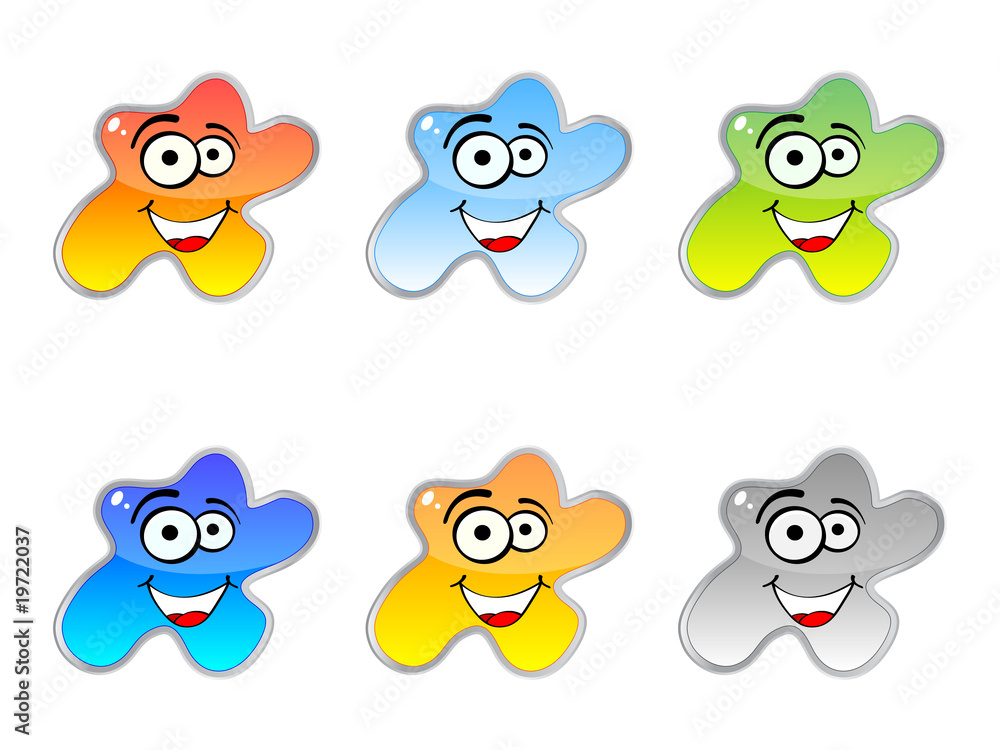 Obraz premium shiny web buttons different colors vector illustration