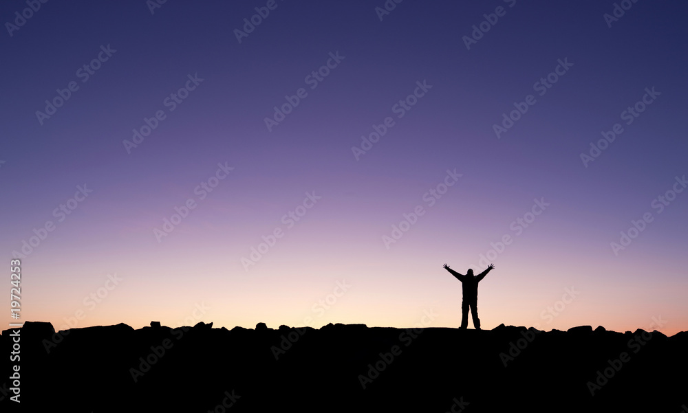 Man celebrating his achievement