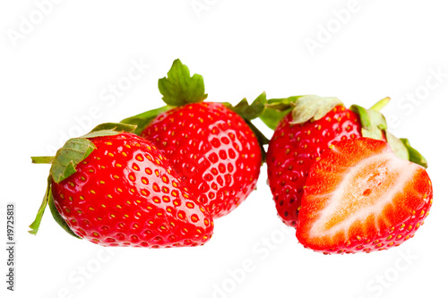 berry of strawberry on white background.