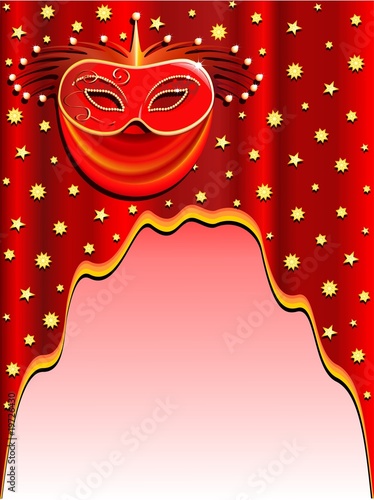 Maschera Rossa-Red Mask-Masque Rouge-Vector