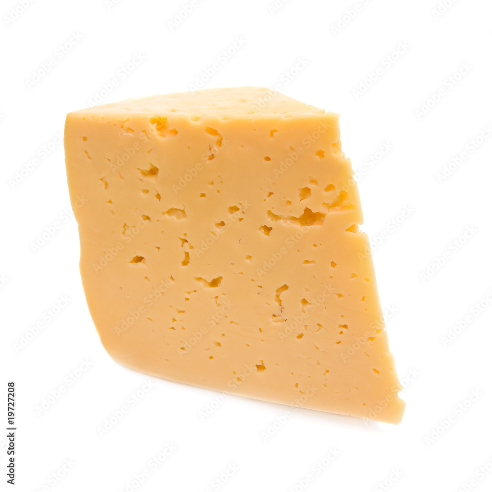 Cheese. Isolated on white background.