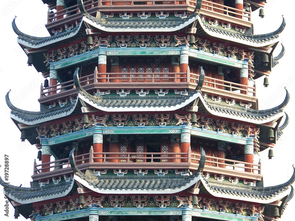 Naklejka premium Pagode couleur
