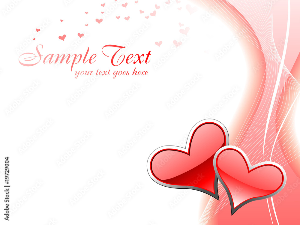 Beautiful heart background vector