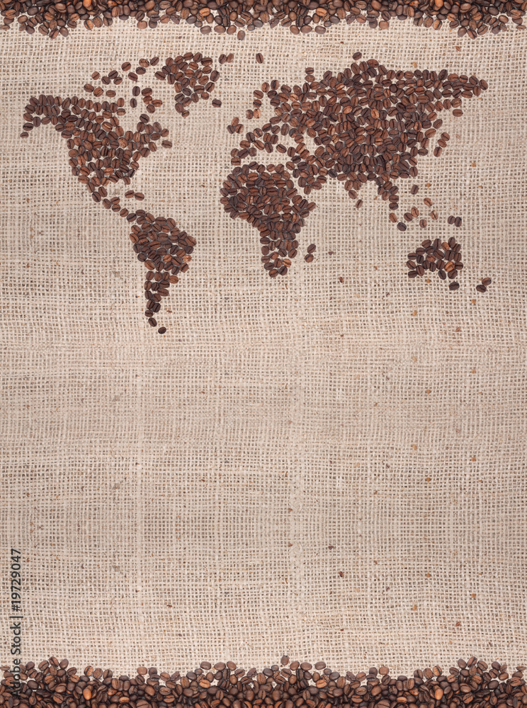 Fototapeta premium Coffee map