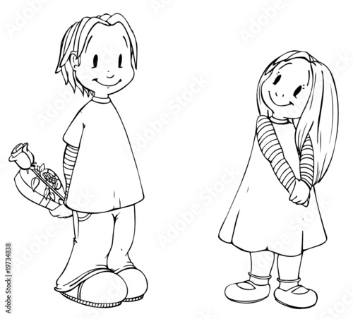 Valentinstag, Liebe, verliebt, Junge, Mädchen, Kinder