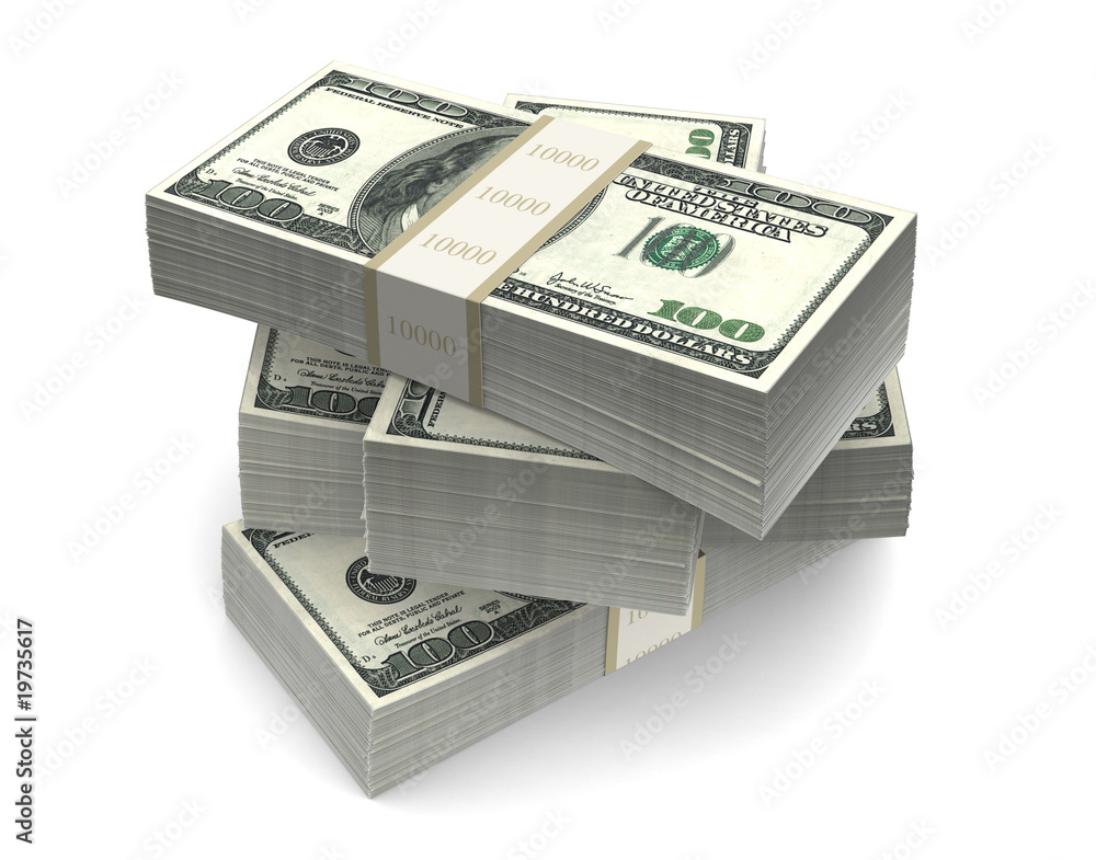 Dollar Bills Packs (with clipping path) Dollar Bills Packs (with clipping path)