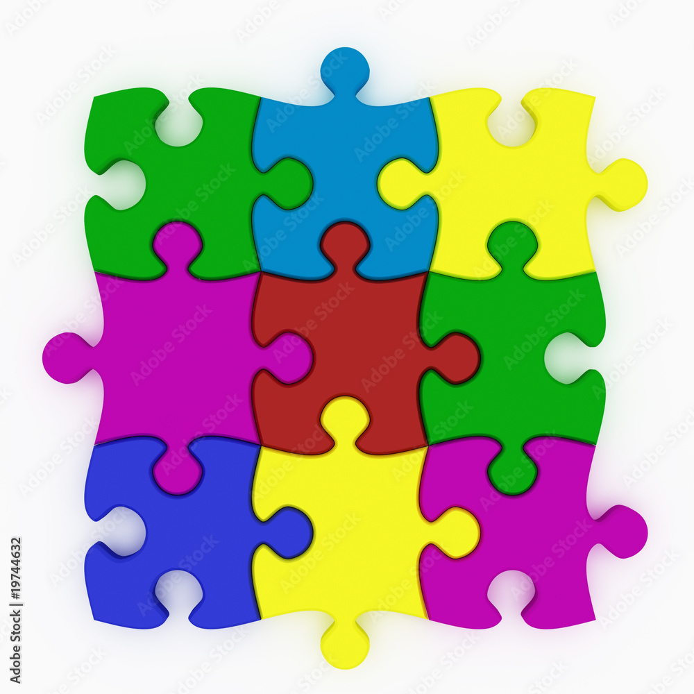 Beautiful colorized Puzzles on white background. Beautiful colorized Puzzles on white background.