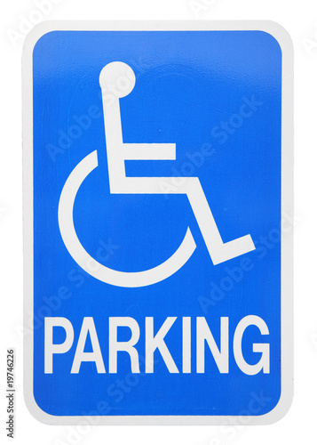 handicap parking sign cutout