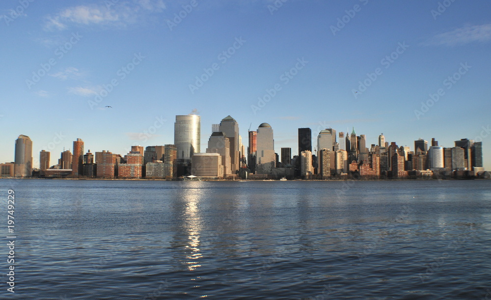 Naklejka premium Downtown Manhattan and Hudson River New York sightseeing