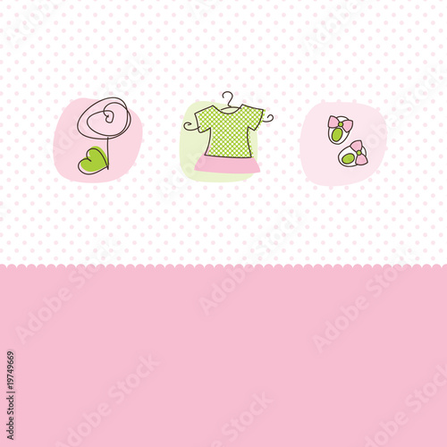 Baby girl arrival card