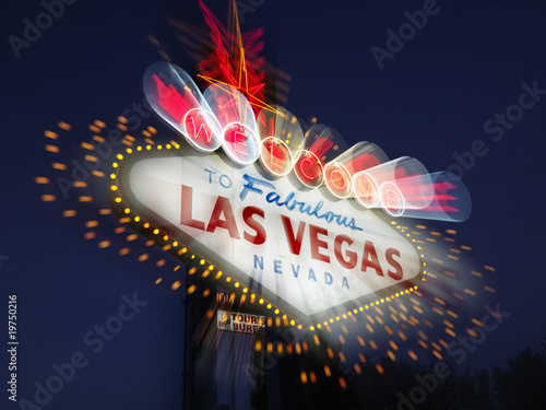 Blurred Las Vegas Welcome Sign