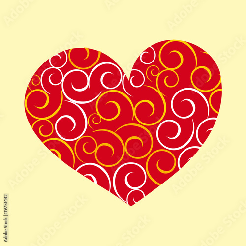 cuore con riccioli