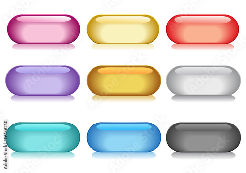 Vector illustration of collection of colorful buttons