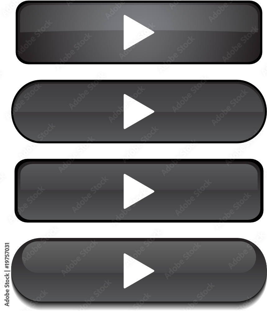 Play web buttons. Vector illustration Play web buttons. Vector illustration