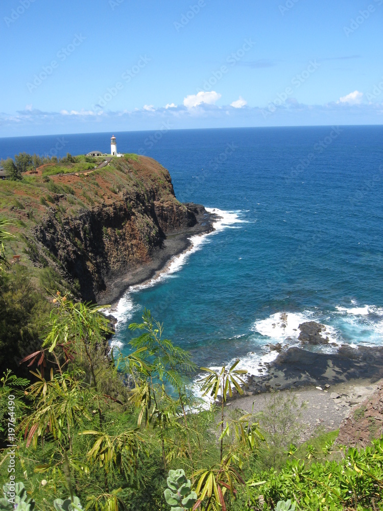 Fototapeta premium Hawaiian lighthouse in bay