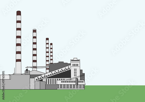 Vector illustration of Baltic power plant