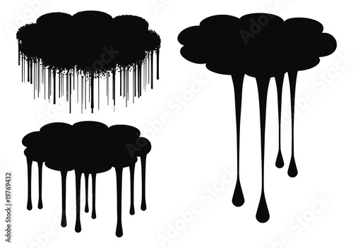 cloud drips vector illustration
