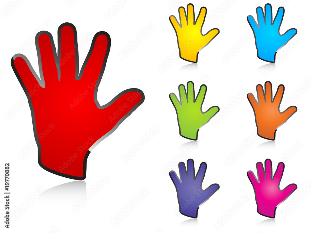 Obraz premium human palm icon vector illustration