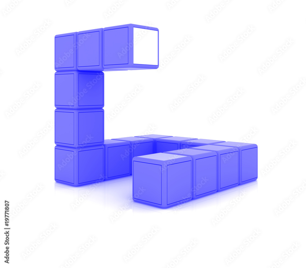 Naklejka premium cubic 3d perspective