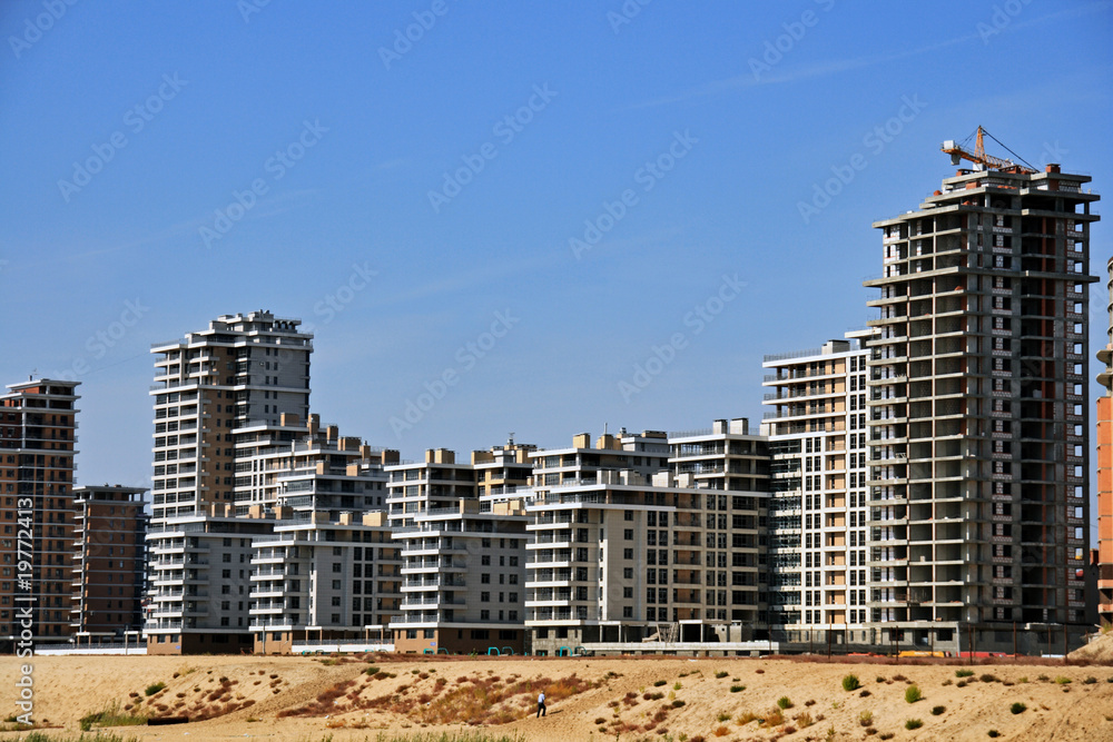 Complex of the new build-ings on coast of the river. Complex of the new build-ings on coast of the river.