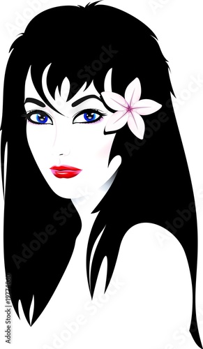 Viso Donna-Beautiful Woman's Face-Femme Visage-Vector