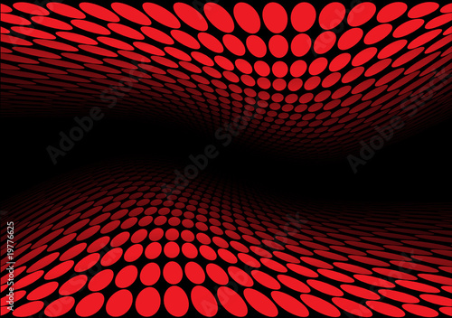 Red dotted tunnel