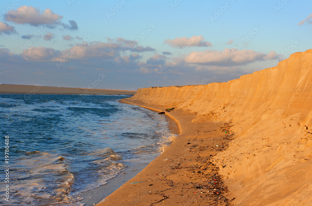 falaise de sable naturelle
