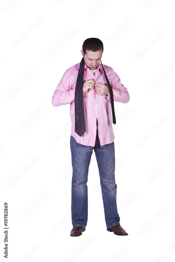 Fototapeta premium Casual Man Dressing Up