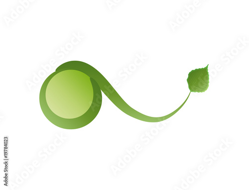 Logo verde con foglia