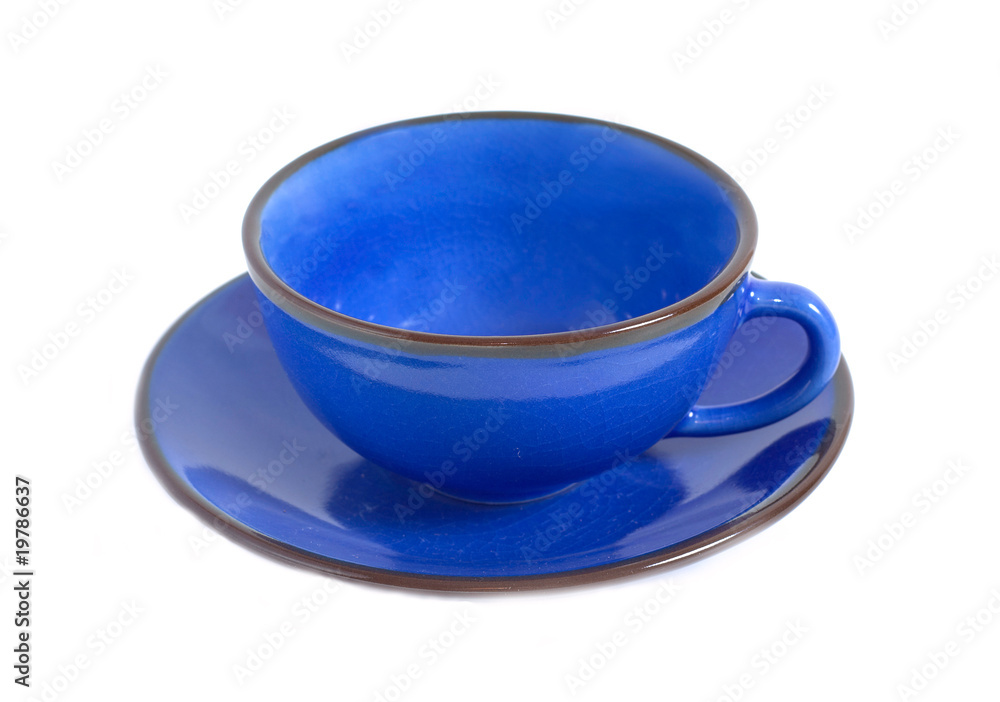 blue cup isolated blue cup isolated