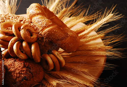 Obraz  z motywem Pieczywo i kłosy