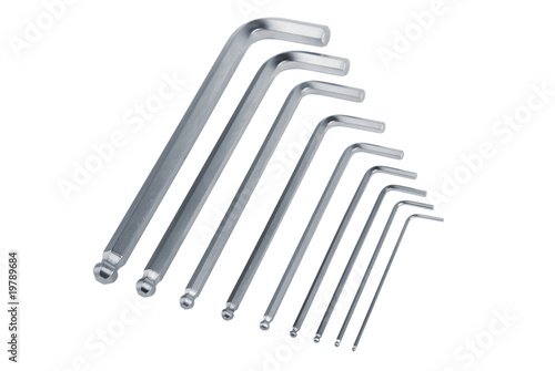 Set of hexagon wrench tools
