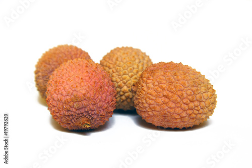 Litchi on the white background