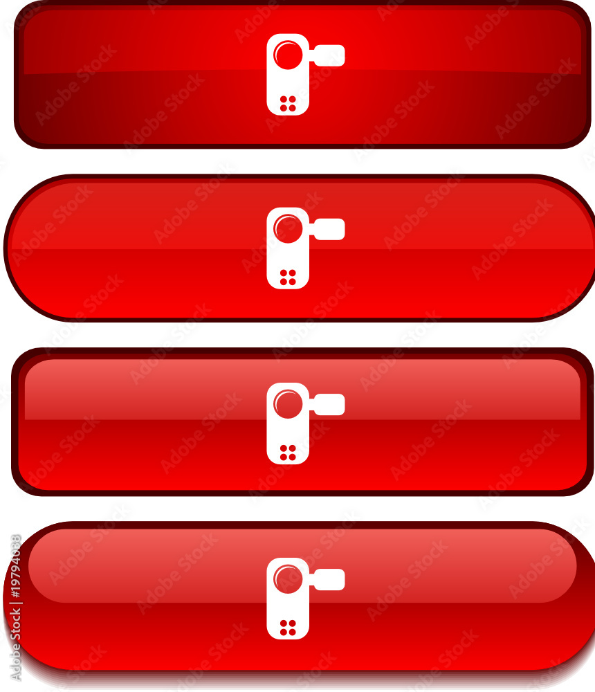 Video web buttons. Vector illustration Video web buttons. Vector illustration