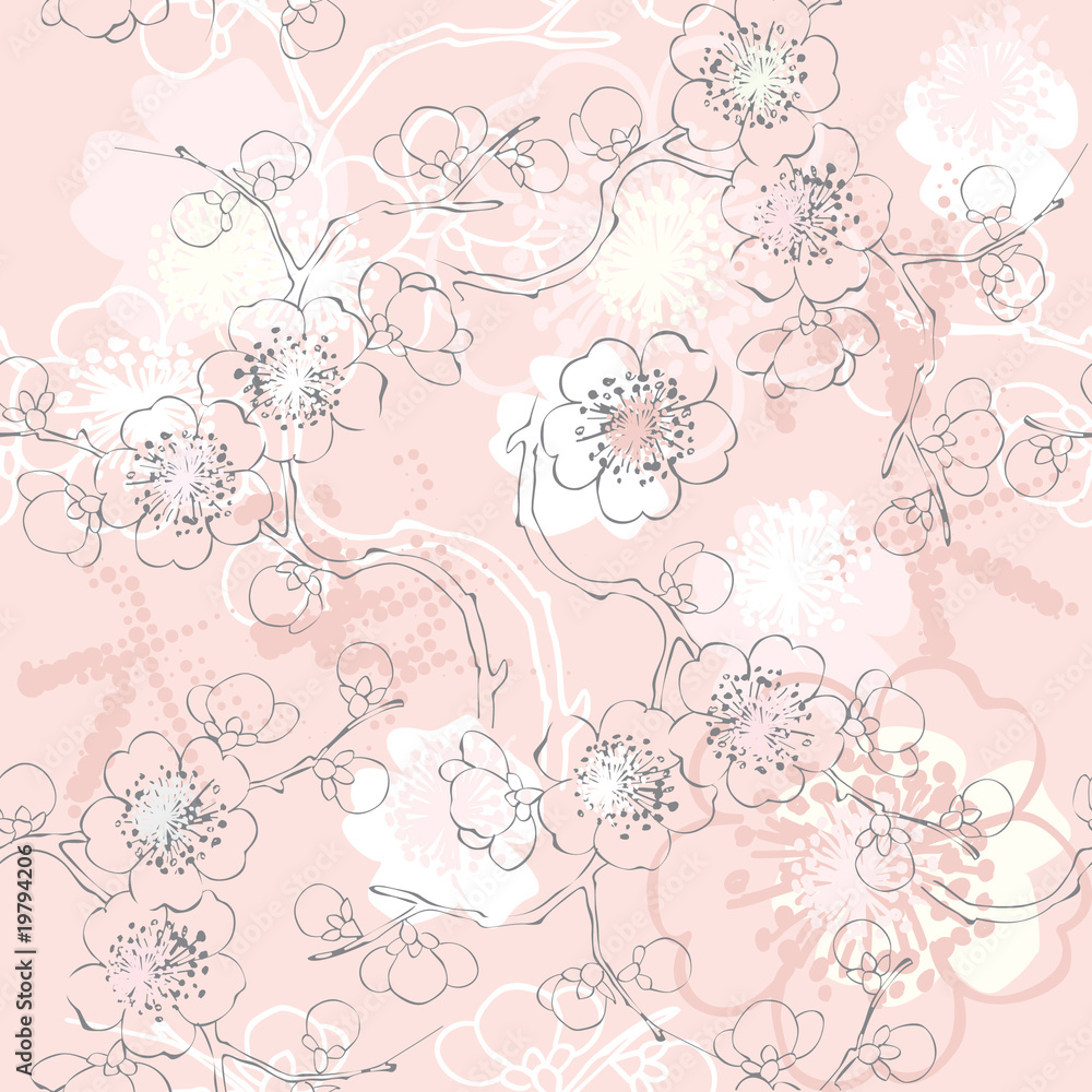 seamless background pattern of blossom seamless background pattern of blossom
