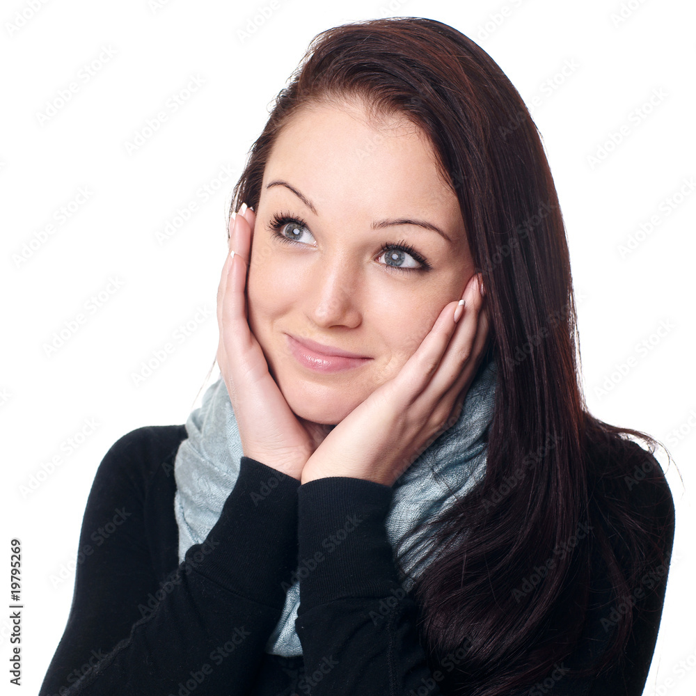 portrait of a woman in studio portrait of a woman in studio