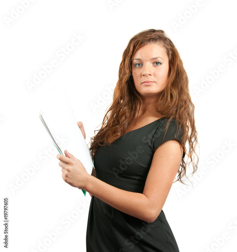 female manager with documents