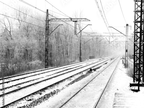 station in winter