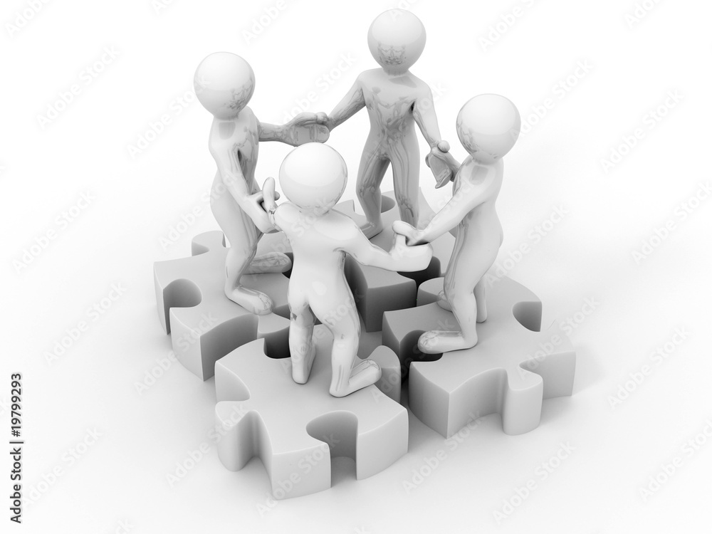 People with puzzle People with puzzle