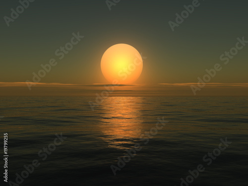 Sunrise on sea