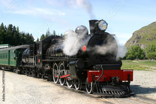 Steam Engine and Rail Cars