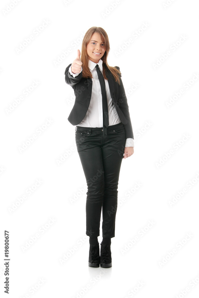 Business woman thumbs up Business woman thumbs up